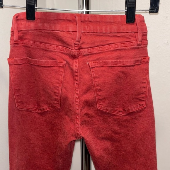 Frame Denim Women's Red Le Crop Mini Boot Jeans Size 24 - Picture 3 of 10